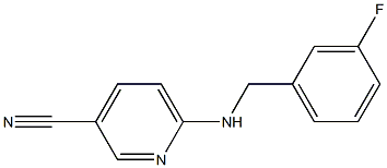 6-{[(3-fluorophenyl)methyl]amino}pyridine-3-carbonitrile Struktur