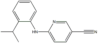 6-{[2-(propan-2-yl)phenyl]amino}pyridine-3-carbonitrile Struktur