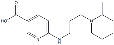 6-{[3-(2-methylpiperidin-1-yl)propyl]amino}pyridine-3-carboxylic acid Struktur