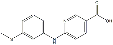 6-{[3-(methylsulfanyl)phenyl]amino}pyridine-3-carboxylic acid Struktur