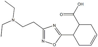 6-{3-[2-(diethylamino)ethyl]-1,2,4-oxadiazol-5-yl}cyclohex-3-ene-1-carboxylic acid Struktur