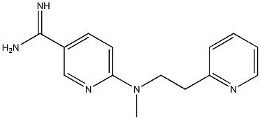 6-{methyl[2-(pyridin-2-yl)ethyl]amino}pyridine-3-carboximidamide Struktur