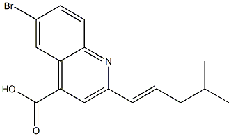 6-bromo-2-[(1E)-4-methylpent-1-enyl]quinoline-4-carboxylic acid Struktur