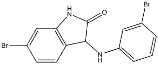 6-bromo-3-[(3-bromophenyl)amino]-2,3-dihydro-1H-indol-2-one Struktur