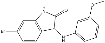 6-bromo-3-[(3-methoxyphenyl)amino]-2,3-dihydro-1H-indol-2-one Struktur