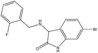 6-bromo-3-{[(2-fluorophenyl)methyl]amino}-2,3-dihydro-1H-indol-2-one Struktur