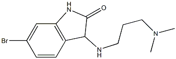 6-bromo-3-{[3-(dimethylamino)propyl]amino}-2,3-dihydro-1H-indol-2-one Struktur