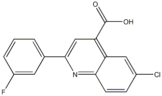 6-chloro-2-(3-fluorophenyl)quinoline-4-carboxylic acid Struktur