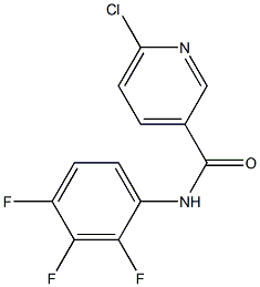 6-chloro-N-(2,3,4-trifluorophenyl)pyridine-3-carboxamide Struktur