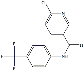 6-chloro-N-[4-(trifluoromethyl)phenyl]pyridine-3-carboxamide Struktur