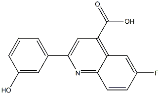 6-fluoro-2-(3-hydroxyphenyl)quinoline-4-carboxylic acid Struktur