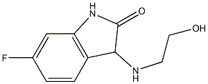 6-fluoro-3-[(2-hydroxyethyl)amino]-2,3-dihydro-1H-indol-2-one Struktur