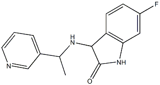 6-fluoro-3-{[1-(pyridin-3-yl)ethyl]amino}-2,3-dihydro-1H-indol-2-one Struktur