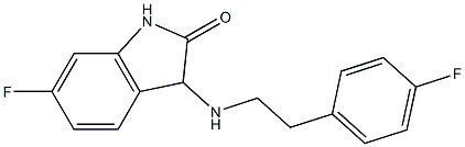 6-fluoro-3-{[2-(4-fluorophenyl)ethyl]amino}-2,3-dihydro-1H-indol-2-one Struktur