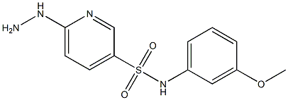 6-hydrazinyl-N-(3-methoxyphenyl)pyridine-3-sulfonamide Struktur