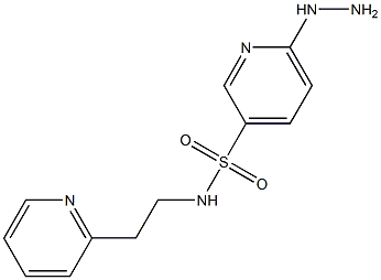 6-hydrazinyl-N-[2-(pyridin-2-yl)ethyl]pyridine-3-sulfonamide Struktur