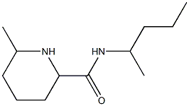 6-methyl-N-(1-methylbutyl)piperidine-2-carboxamide Struktur