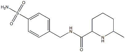 6-methyl-N-[(4-sulfamoylphenyl)methyl]piperidine-2-carboxamide Struktur