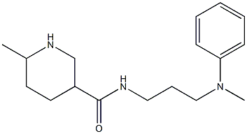 6-methyl-N-{3-[methyl(phenyl)amino]propyl}piperidine-3-carboxamide Struktur