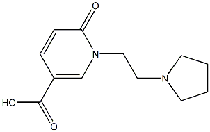 6-oxo-1-[2-(pyrrolidin-1-yl)ethyl]-1,6-dihydropyridine-3-carboxylic acid Struktur