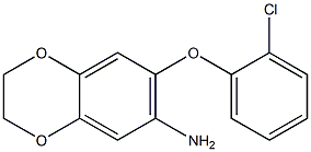 7-(2-chlorophenoxy)-2,3-dihydro-1,4-benzodioxin-6-amine Struktur