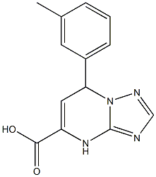 7-(3-methylphenyl)-4,7-dihydro[1,2,4]triazolo[1,5-a]pyrimidine-5-carboxylic acid Struktur