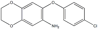 7-(4-chlorophenoxy)-2,3-dihydro-1,4-benzodioxin-6-amine Struktur