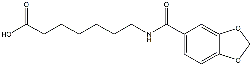 7-[(1,3-benzodioxol-5-ylcarbonyl)amino]heptanoic acid Struktur