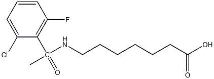 7-[1-(2-chloro-6-fluorophenyl)acetamido]heptanoic acid Struktur