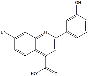 7-bromo-2-(3-hydroxyphenyl)quinoline-4-carboxylic acid Struktur