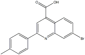 7-bromo-2-(4-methylphenyl)quinoline-4-carboxylic acid Struktur