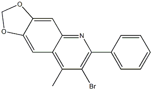 7-bromo-8-methyl-6-phenyl-2H-[1,3]dioxolo[4,5-g]quinoline Struktur