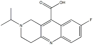 8-fluoro-2-(propan-2-yl)-1H,2H,3H,4H-benzo[b]1,6-naphthyridine-10-carboxylic acid Struktur