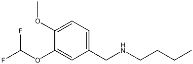 butyl({[3-(difluoromethoxy)-4-methoxyphenyl]methyl})amine Struktur