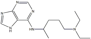 diethyl[4-(7H-purin-6-ylamino)pentyl]amine Struktur