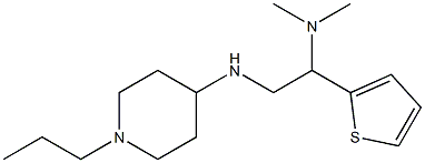 dimethyl({2-[(1-propylpiperidin-4-yl)amino]-1-(thiophen-2-yl)ethyl})amine Struktur