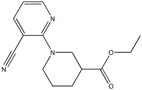 ethyl 1-(3-cyanopyridin-2-yl)piperidine-3-carboxylate Struktur