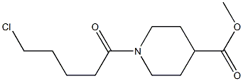 methyl 1-(5-chloropentanoyl)piperidine-4-carboxylate Struktur