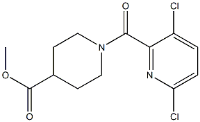 methyl 1-[(3,6-dichloropyridin-2-yl)carbonyl]piperidine-4-carboxylate Struktur