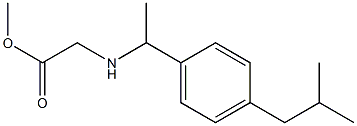 methyl 2-({1-[4-(2-methylpropyl)phenyl]ethyl}amino)acetate Struktur