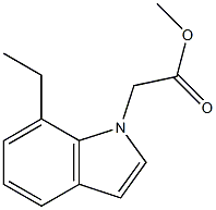 methyl 2-(7-ethyl-1H-indol-1-yl)acetate Struktur