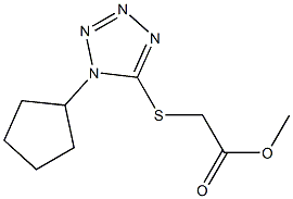 methyl 2-[(1-cyclopentyl-1H-1,2,3,4-tetrazol-5-yl)sulfanyl]acetate Struktur