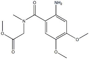 methyl 2-[(2-amino-4,5-dimethoxyphenyl)-N-methylformamido]acetate Struktur