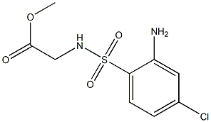 methyl 2-[(2-amino-4-chlorobenzene)sulfonamido]acetate Struktur