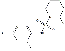 N-(4-bromo-2-fluorophenyl)-2-methylpiperidine-1-sulfonamide Struktur