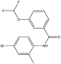 N-(4-bromo-2-methylphenyl)-3-(difluoromethoxy)benzamide Struktur