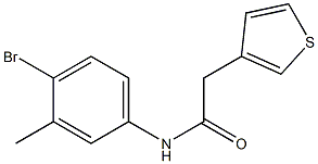 N-(4-bromo-3-methylphenyl)-2-(thiophen-3-yl)acetamide Struktur