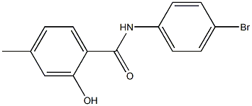 N-(4-bromophenyl)-2-hydroxy-4-methylbenzamide Struktur