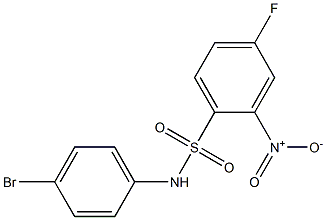 N-(4-bromophenyl)-4-fluoro-2-nitrobenzene-1-sulfonamide Struktur