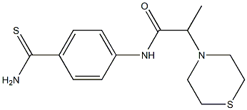 N-(4-carbamothioylphenyl)-2-(thiomorpholin-4-yl)propanamide Struktur